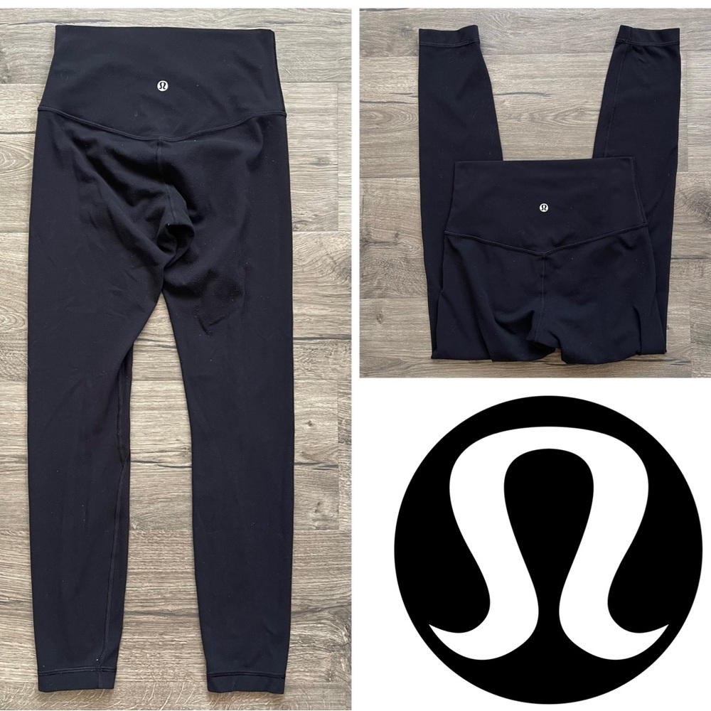 Lululemon Black Align Nulu Pants II 25” Workout Leggings 4 Women W5LJFS